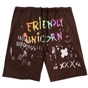 Brown Punk Unicorn Shorts